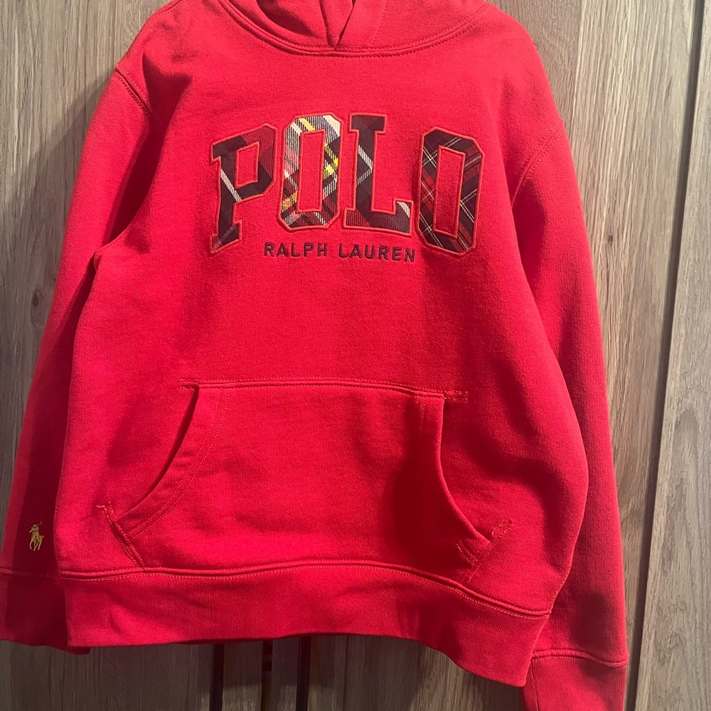 Ralph Lauren Polo Vibrant Red Sweatshirt, boys size 8